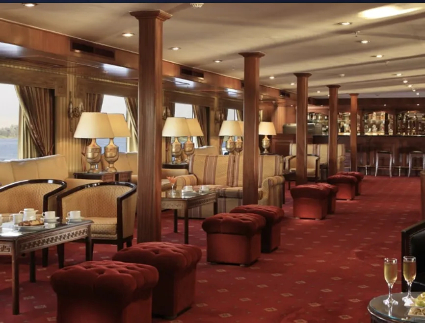 Lounge aboard the JAZ Crown Emperor Nile Cruise Nile cruise